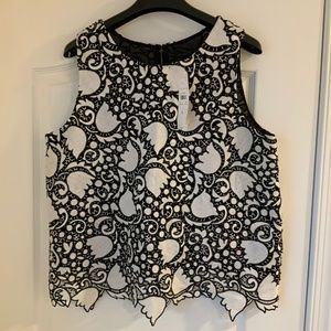 Ann Taylor Open Cutwork Top